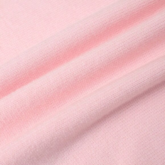 Pink Casual Women's Elegant Patchwork Fur Collar Sweater Cloth - Picture 7 of 7